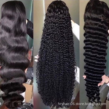 150% Density Virgin Hair Wigs Full Cuticle Aligned Unprocessed 100% Virgin Hair 16-28 Inch Wigs 13*4 Lace Front Loose deep wave